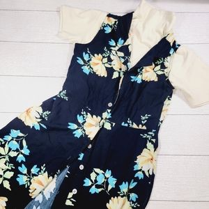 Vintage 90s Chore Dress & Mock Neck Top EUC